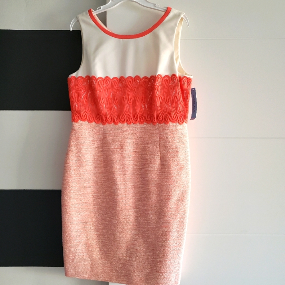 BNWT ANTONIO MELANI Sleeveless Bodice Accent Midi (12)